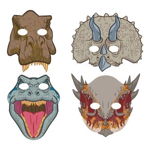 Disney Jurassic Into The Wild Paper Masks 8 Pack Multicoloured
