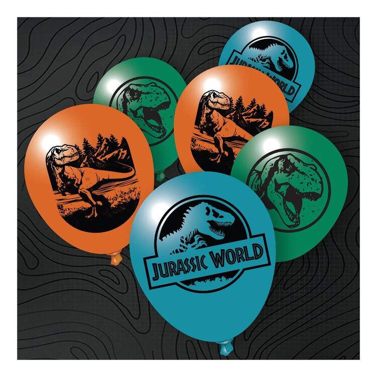 Disney Jurassic Into The Wild Printed Latex Balloons 5 Pack
