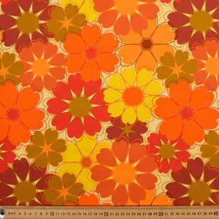 Flower Power Printed 112 cm Buzoku Duck Fabric Multicoloured 112 cm