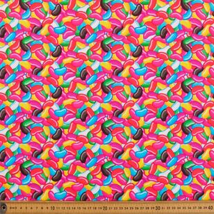 Laura Wayne Jelly Beans Printed 112 cm Cotton Fabric Multicoloured 112 cm