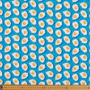 Laura Wayne Eggs Printed 112 cm Cotton Fabric Multicoloured 112 cm