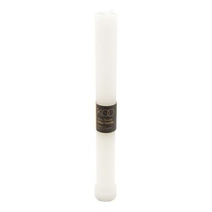 KOO Wax Ripple Pillar Candle White