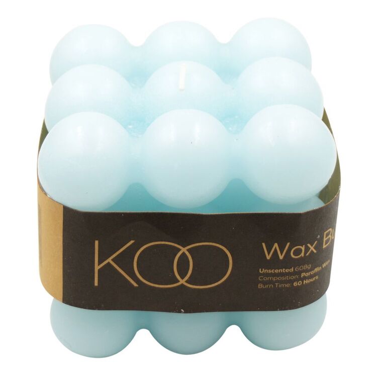 KOO Wax Bubble Candle Blue 10 x 10 x 9.5 cm