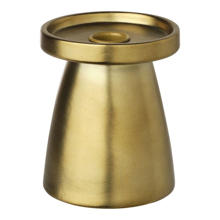 Bouclair Modern Tradition Gold Ceramic Pillar Candle Holder