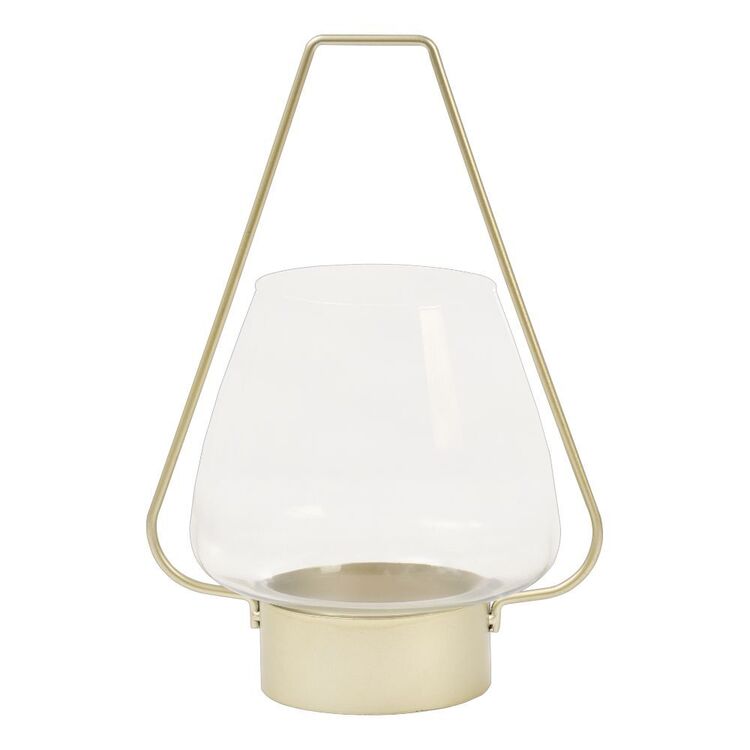 Bouclair Modern Tradition Glass Iron Gold Lantern