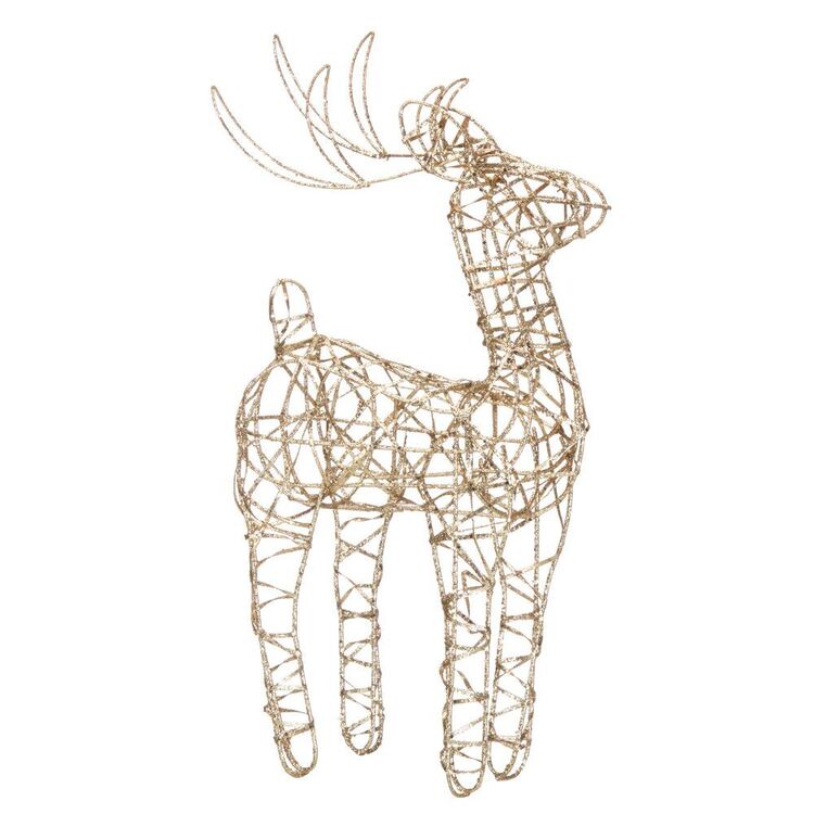 Bouclair Neutral Wonderland Glitter Wire Deer