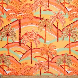 Palm Springs 150 cm Weatherproof Canvas Fabric Orange & Multicoloured 150 cm