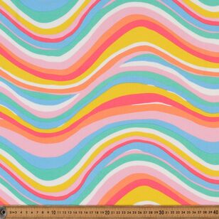Swirl Printed 135 cm Rayon Fabric Multicoloured 135 cm