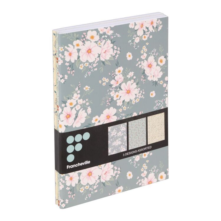 Francheville A5 Notebooks 3 Pack Floral A5