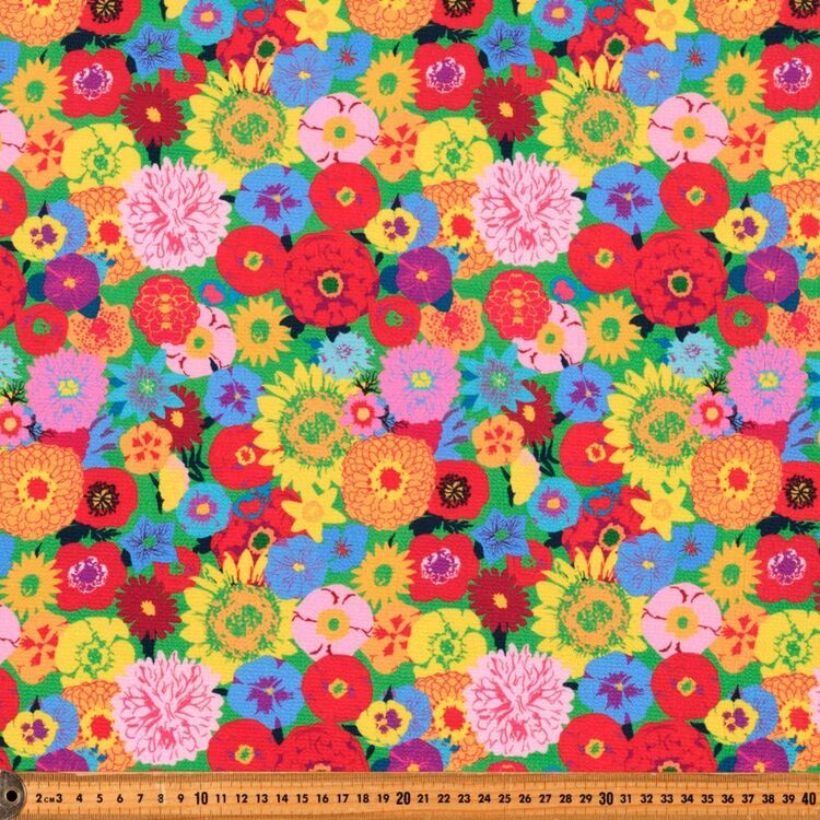 Vibrant Floral Printed 145 cm Cumbria Crepe Fabric