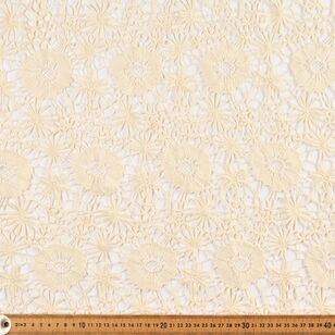 Floral Patterned 120 cm Vintage Corded Lace Fabric Ivory 120 cm