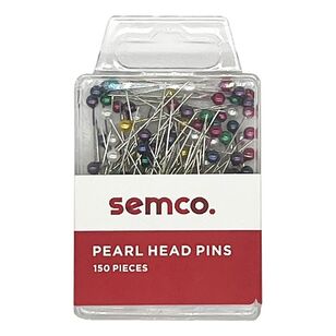 Semco Pearl Head Pins 150 Pack Multicoloured