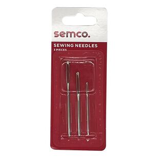 Semco Sewing Needles with Big Eye 3 Pack Silver 3 Pack