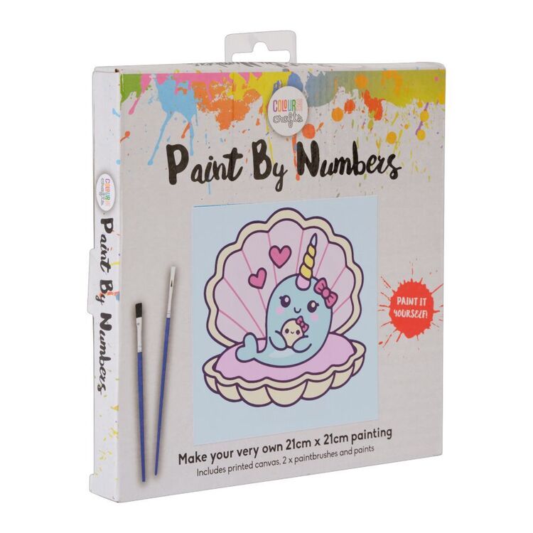 Colourme Narwhal In Clamshell Paint By Numbers Kit