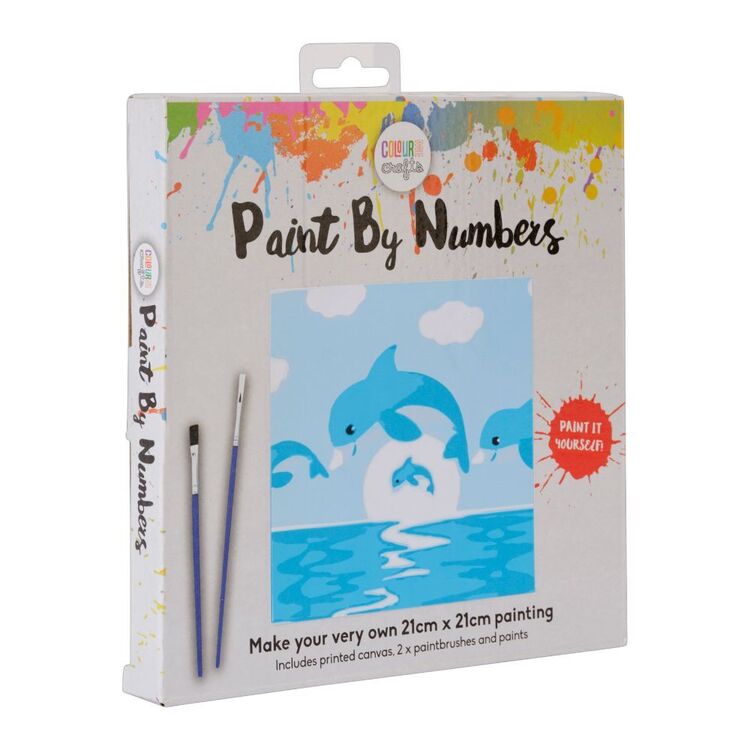Colourme Leaping Dolphins Paint By Numbers Kit