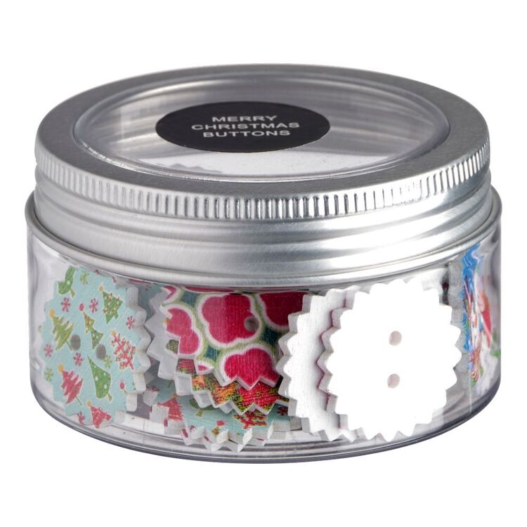 Christmas Bauble Novelty Button Jar 40 Pack