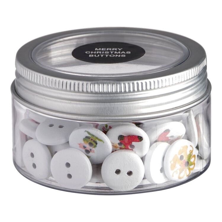 Christmas Small Icon Button Jar 60 Pack