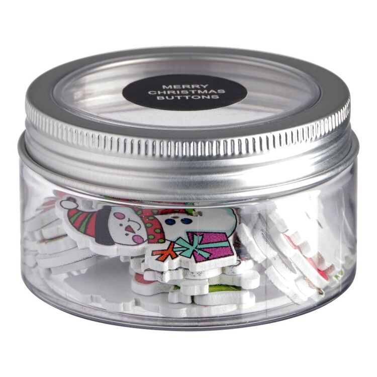 Christmas Cut Out Button Jar 20 Pack