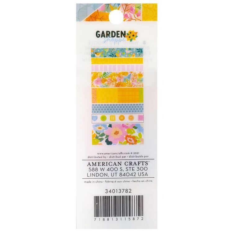 American Crafts Paige Evans Garden Shoppe Washi Tape Set Multicoloured