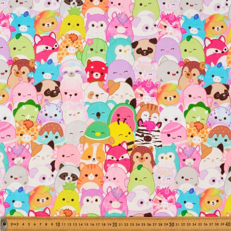 Squishmallows Animals 150 cm Decorator Fabric Multicoloured 150 cm