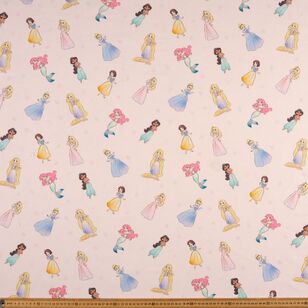 Disney Princesses 150 cm Cotton Fabric Pink 150 cm