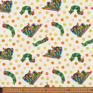 Hungry Caterpillar Butterfly Spots 150 cm Decorator Fabric Multicoloured 150 cm