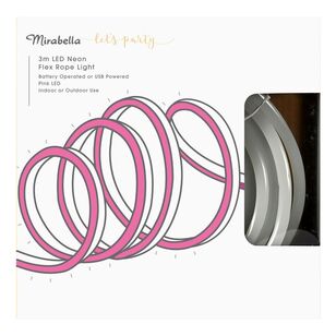 Mirabella 3 m LED Neon Flex Strip Rope Light Light Pink