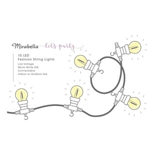 Mirabella 10 LED Festoon String Lights Multicoloured