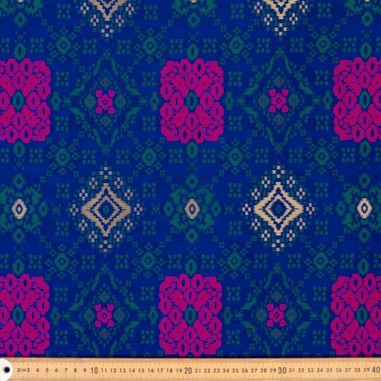 Geometric Printed 112 cm Jacquard Sari Taffeta Fabric