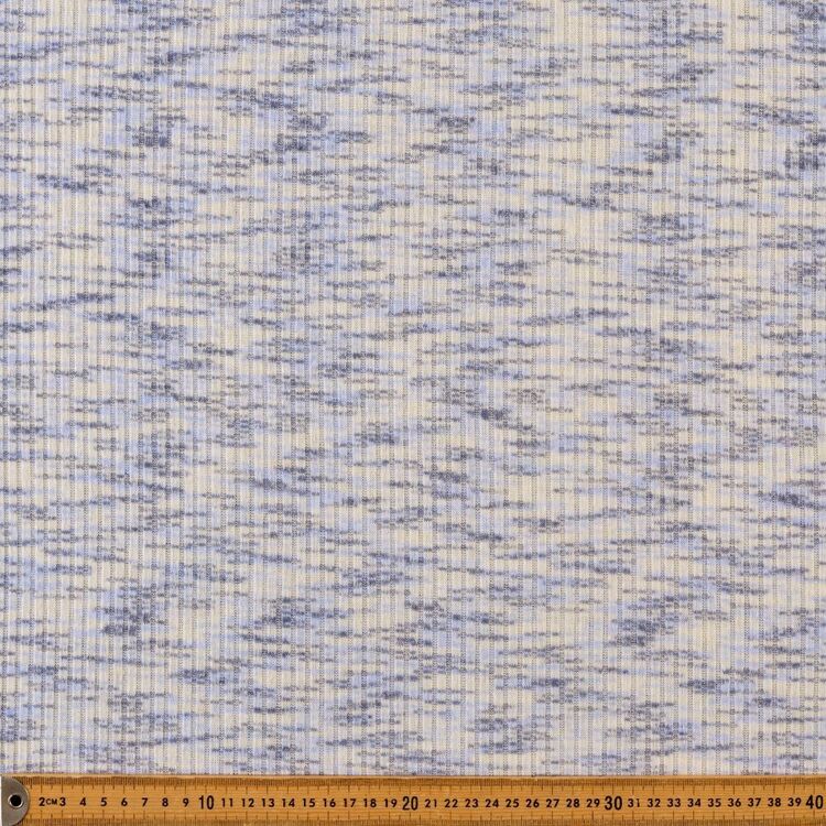 Mottled Printed 145 cm Rayon Elastane Ribbing Fabric