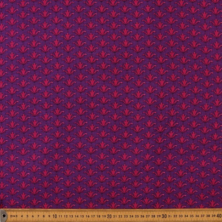 Fleur-de-lis Printed 147 cm Rayon Elastane Jersey Fabric