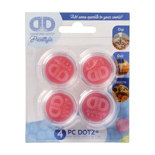 Diamond Dotz Freestyle Wax Pots 4 Pack Pink & Clear