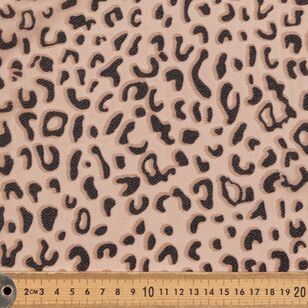 Burnout Leopard Printed 137 cm Chiffon Fabric Brown 137 cm