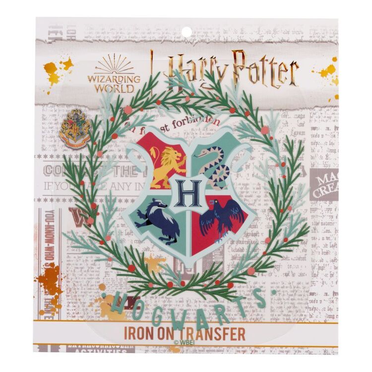 Harry Potter Hogwarts Crest Christmas Iron On Transfer