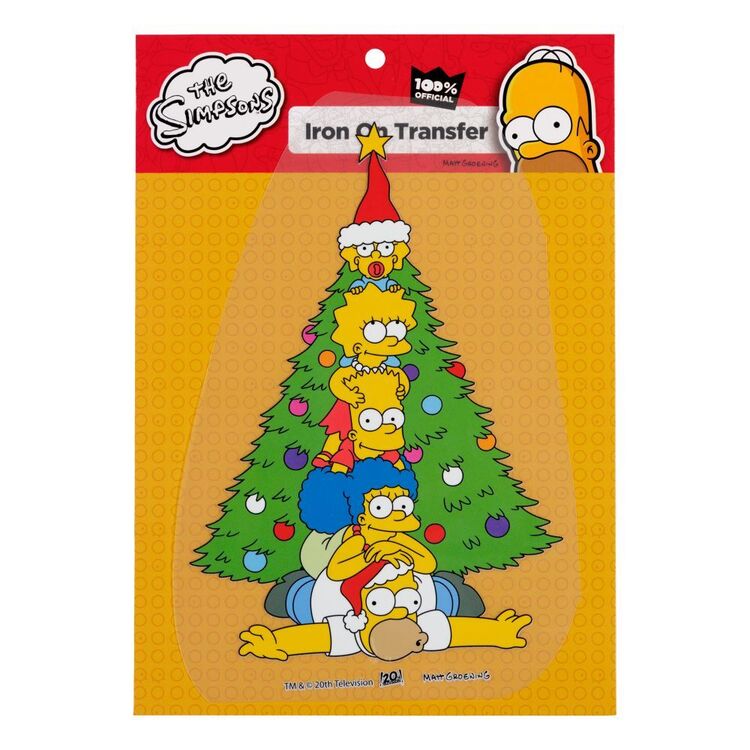 The Simpsons Christmas Iron On Transfer