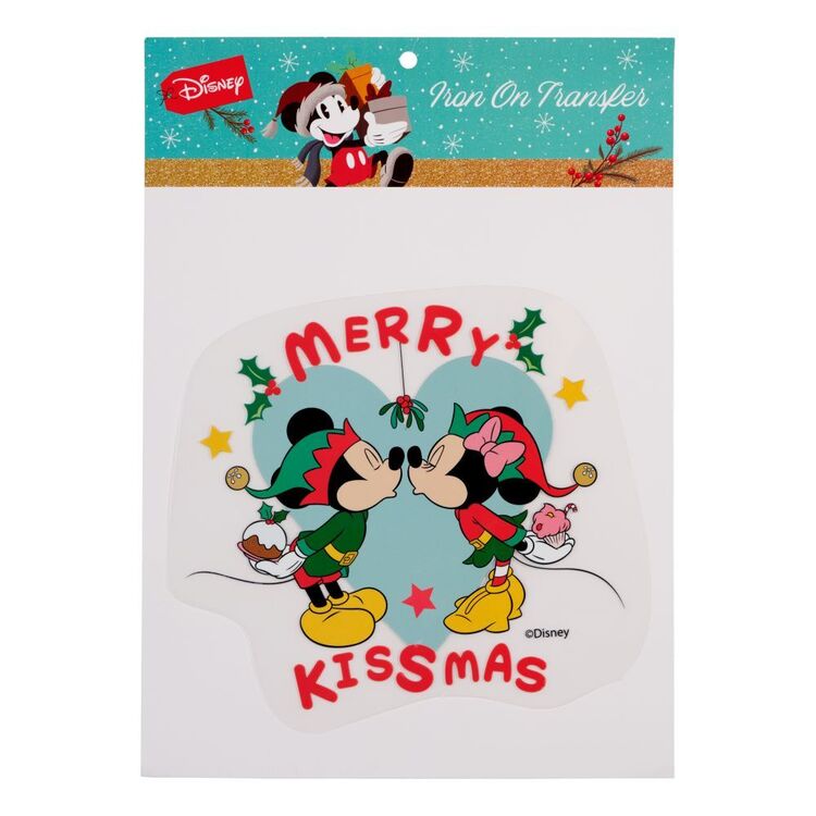 Disney Mickey Merry Kissmas Christmas Iron On Transfer
