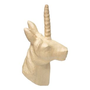 Shamrock Craft Papier Mache Unicorn Head Natural