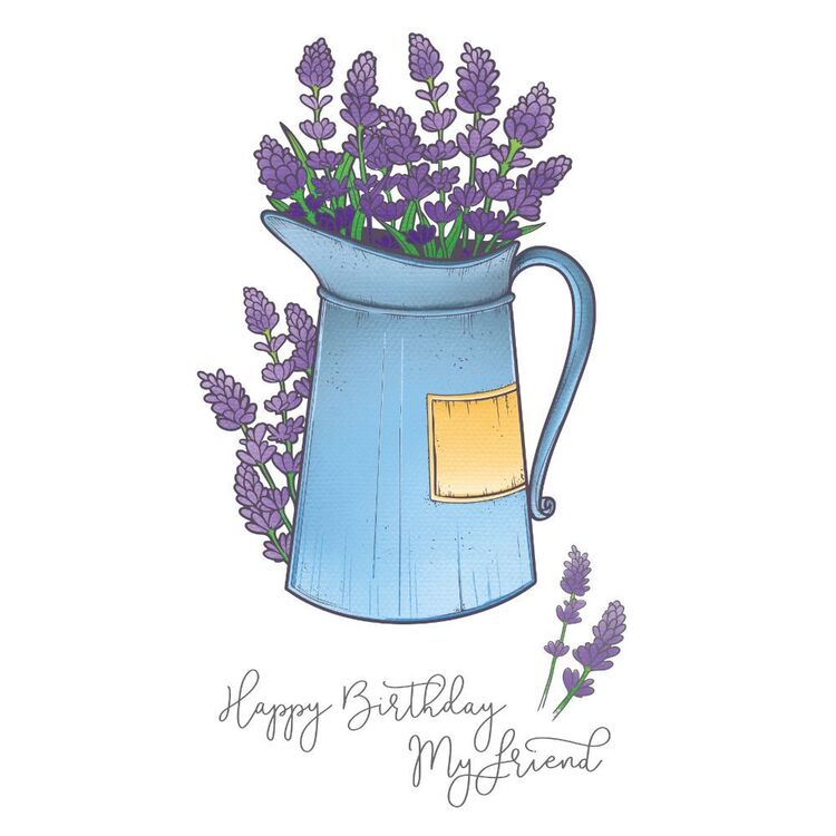 Couture Creations Vintage Lavender Stamp Set Clear
