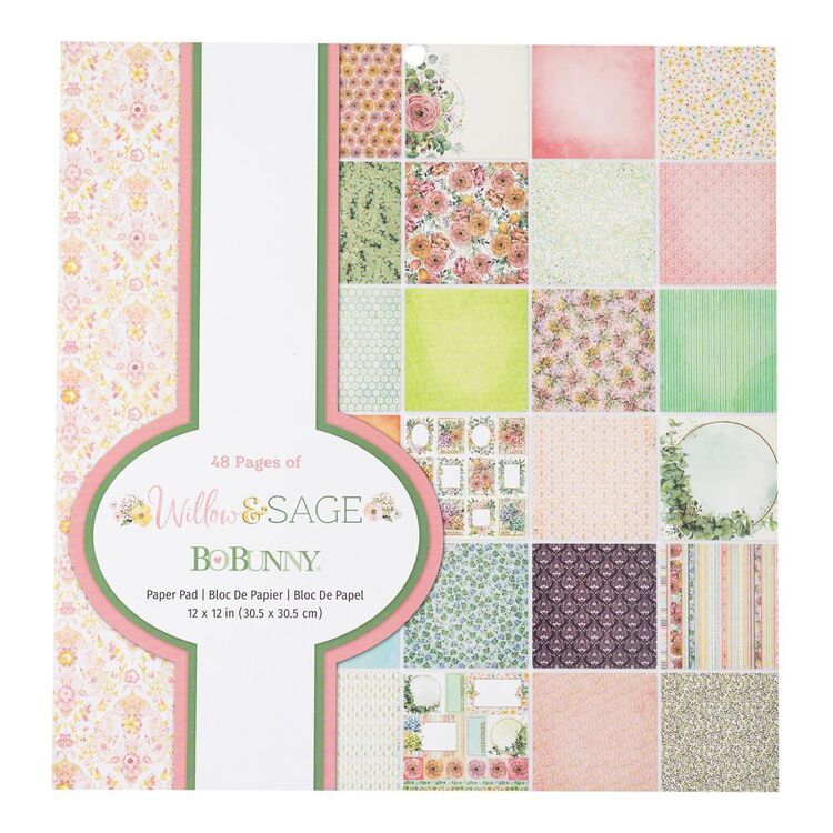 American Crafts Bobunny Willow & Sage 12 x 12 in Paper Pad
