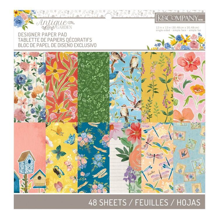 American Crafts K & Company Antique Garden 12 x 12 in Paper Pad