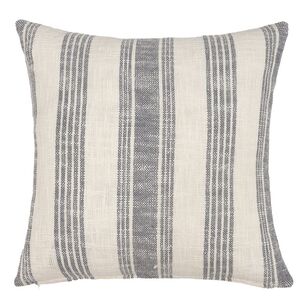 Logan & Mason Home Farlam Stripe Woven Cushion Blue 45 x 45 cm