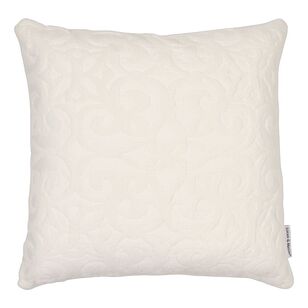 Logan & Mason Home Bolan Chenille Jacquard Cushion Vanilla 50 x 50 cm