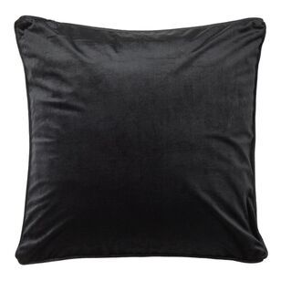 Logan & Mason Home Amelia Velvet Feather Cushion I Black 50 x 50 cm