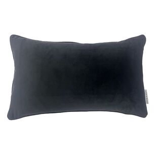 Logan & Mason Home Amelia Velvet Feather Cushion II Black 35 x 60 cm