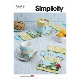 Simplicity Sewing Pattern S9511 Mug Case, Tea Bag Case & Mug Cosy One Size