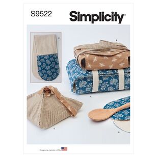 Simplicity Sewing Pattern S9522 Casserole Carriers, Pie Holder & Double Oven Mitt One Size
