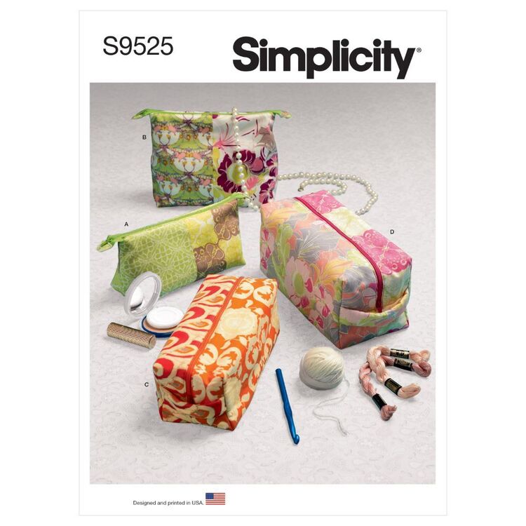 Simplicity Sewing Pattern S9525 Zippered Cases One Size