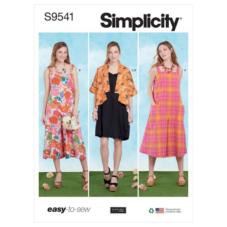 Simplicity Sewing Pattern S9541 Misses' Jumpsuits, Dress & Jacket