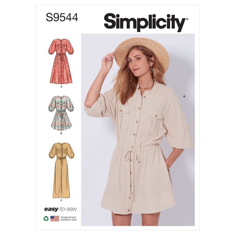 Simplicity Sewing Pattern S9544 Misses' Dresses & Jumpsuit