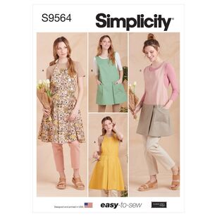 Simplicity Sewing Pattern S9564 Misses' Aprons Multicoloured X Small - X Large